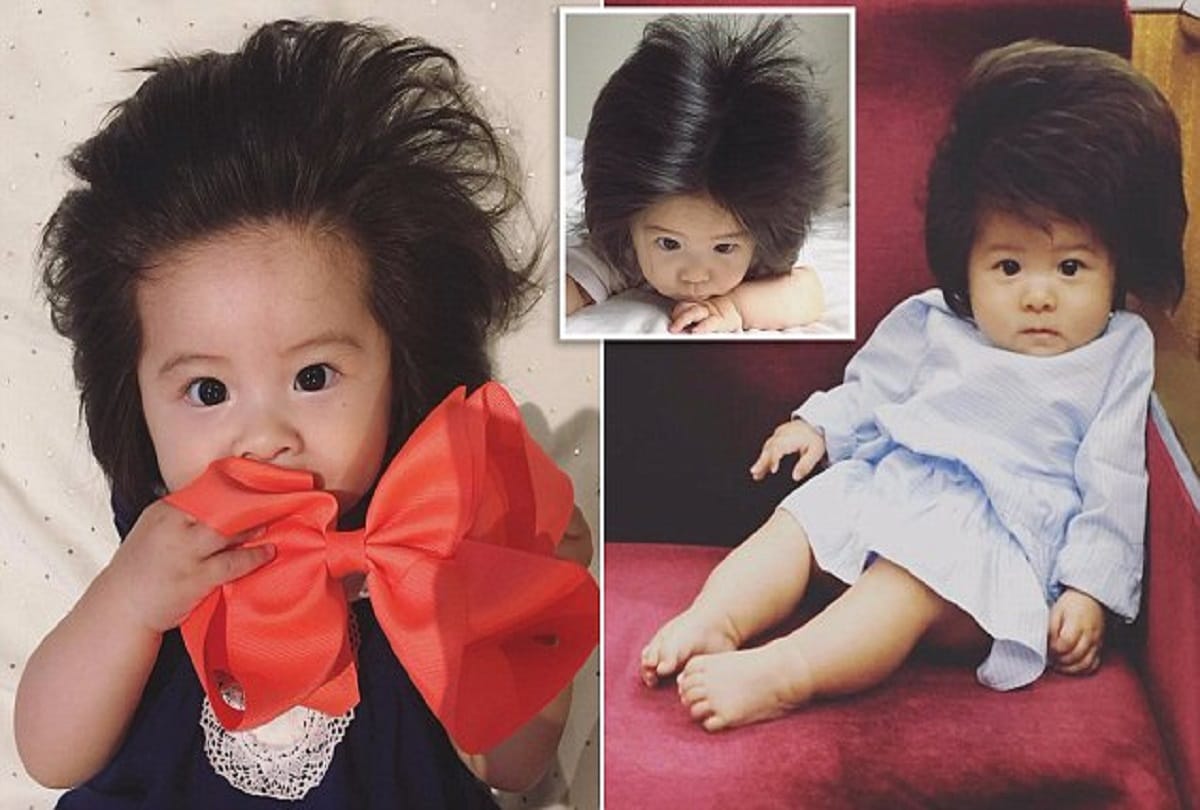 japanese baby chanco hairstyle viral on internet again she is now model of a shampoo company