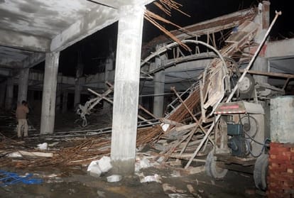 13 laborers injured after falling roof of under construction Sainik School in Rewari