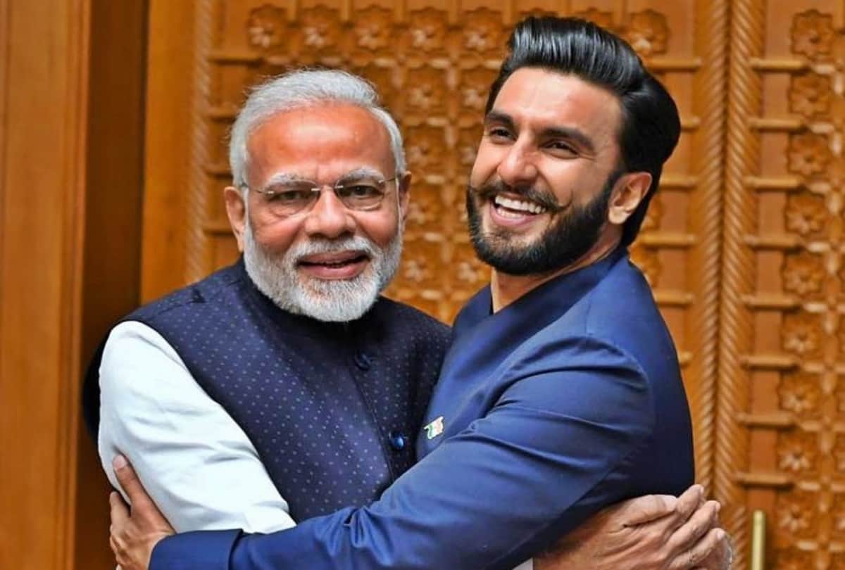 Gully boy Ranveer singh questioned on hugging to PM Modi