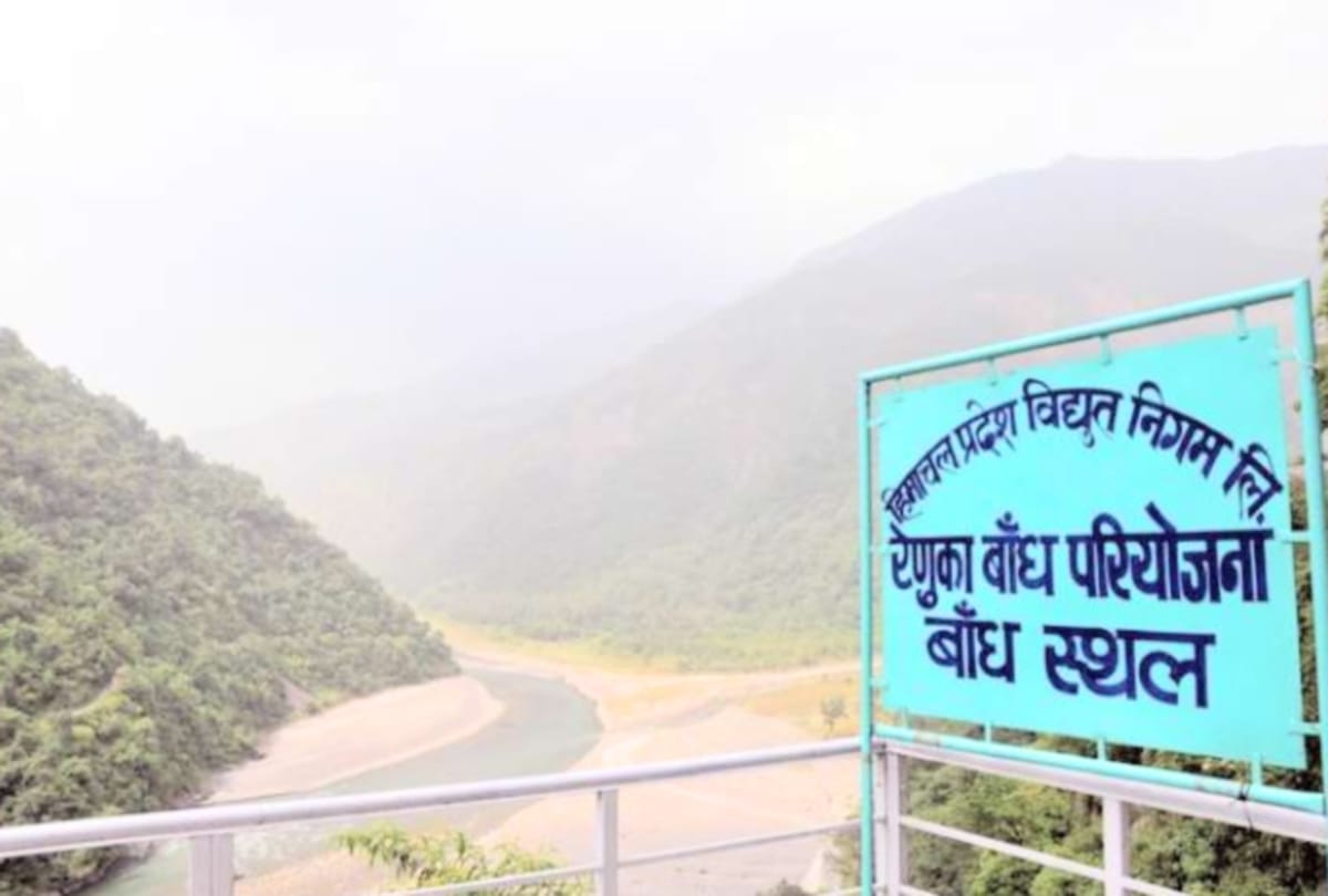 renuka dam project 24 km long reservoir in sirmour himachal pradesh