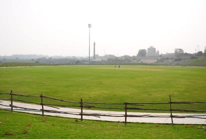 Preparation to make heliport at riverfront stadium