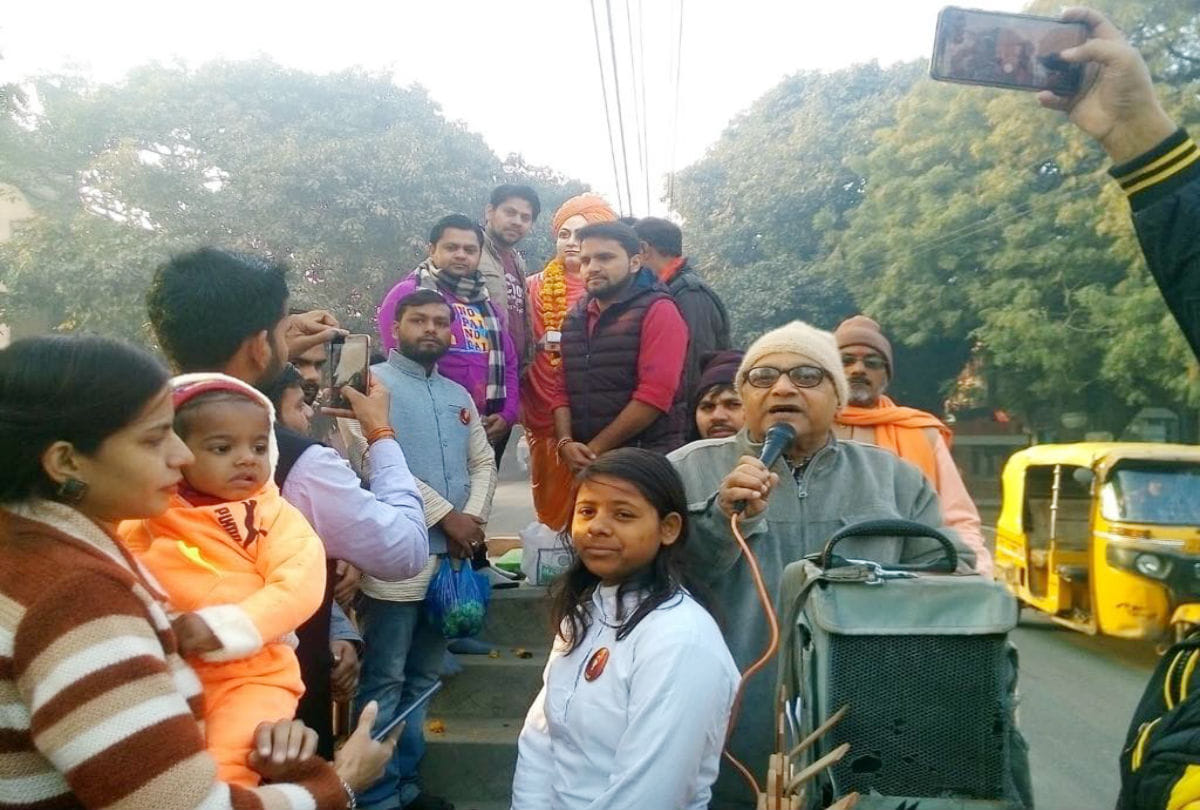 Unveiling the statue of Swami Vivekananda on vishwa yuva diwas in tundla
