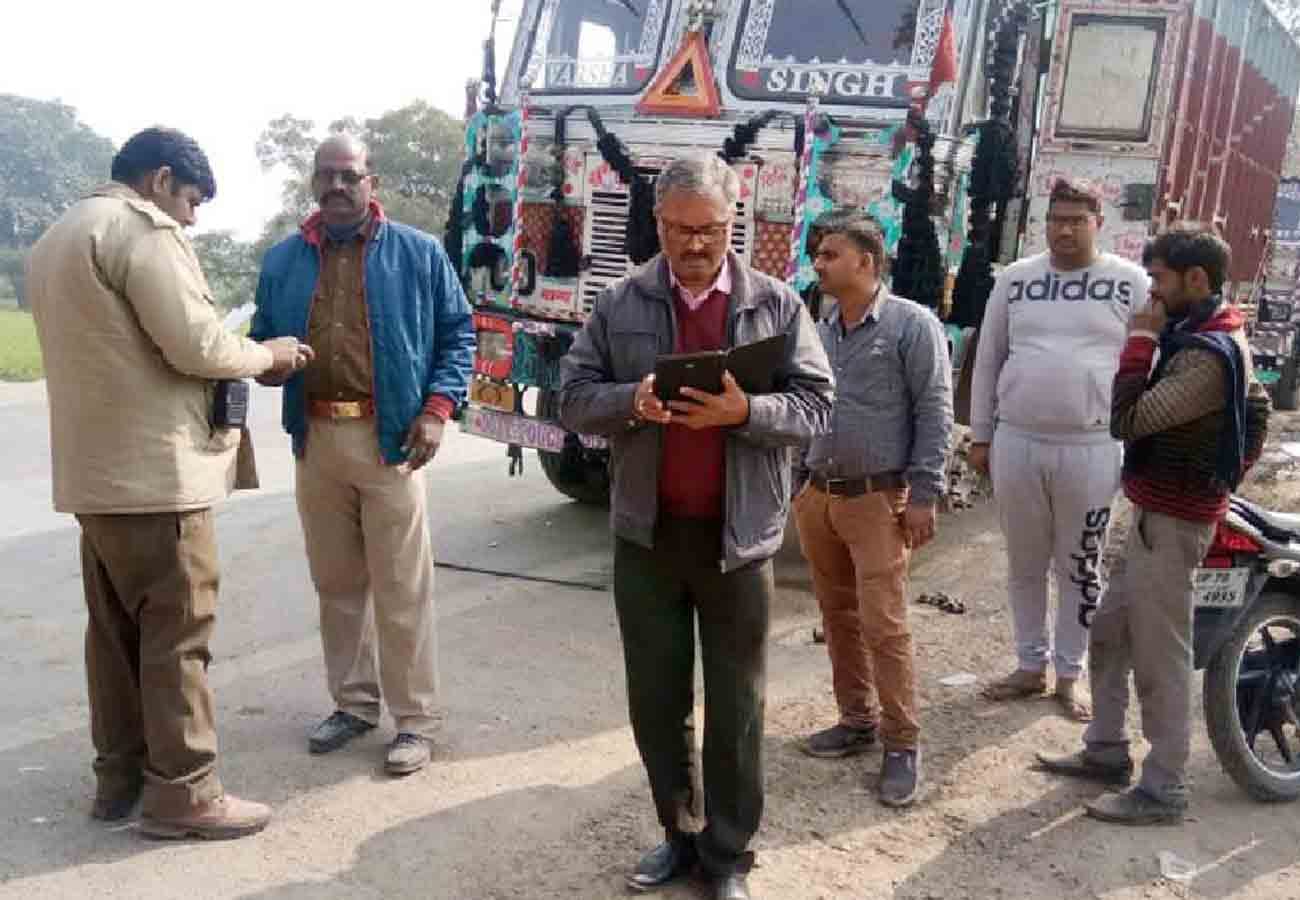 police caught 46 truks in illegal mining