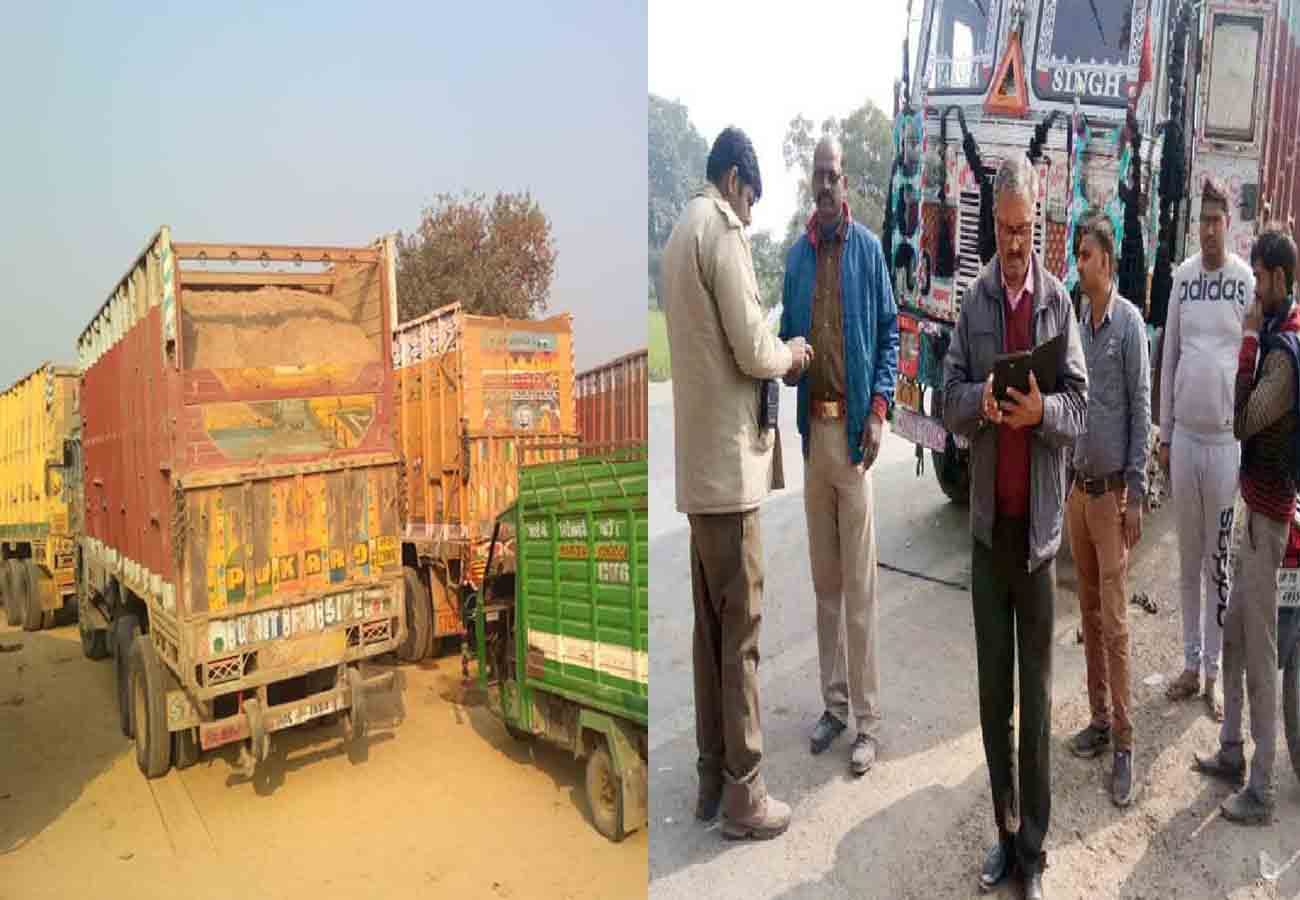 police caught 46 truks in illegal mining