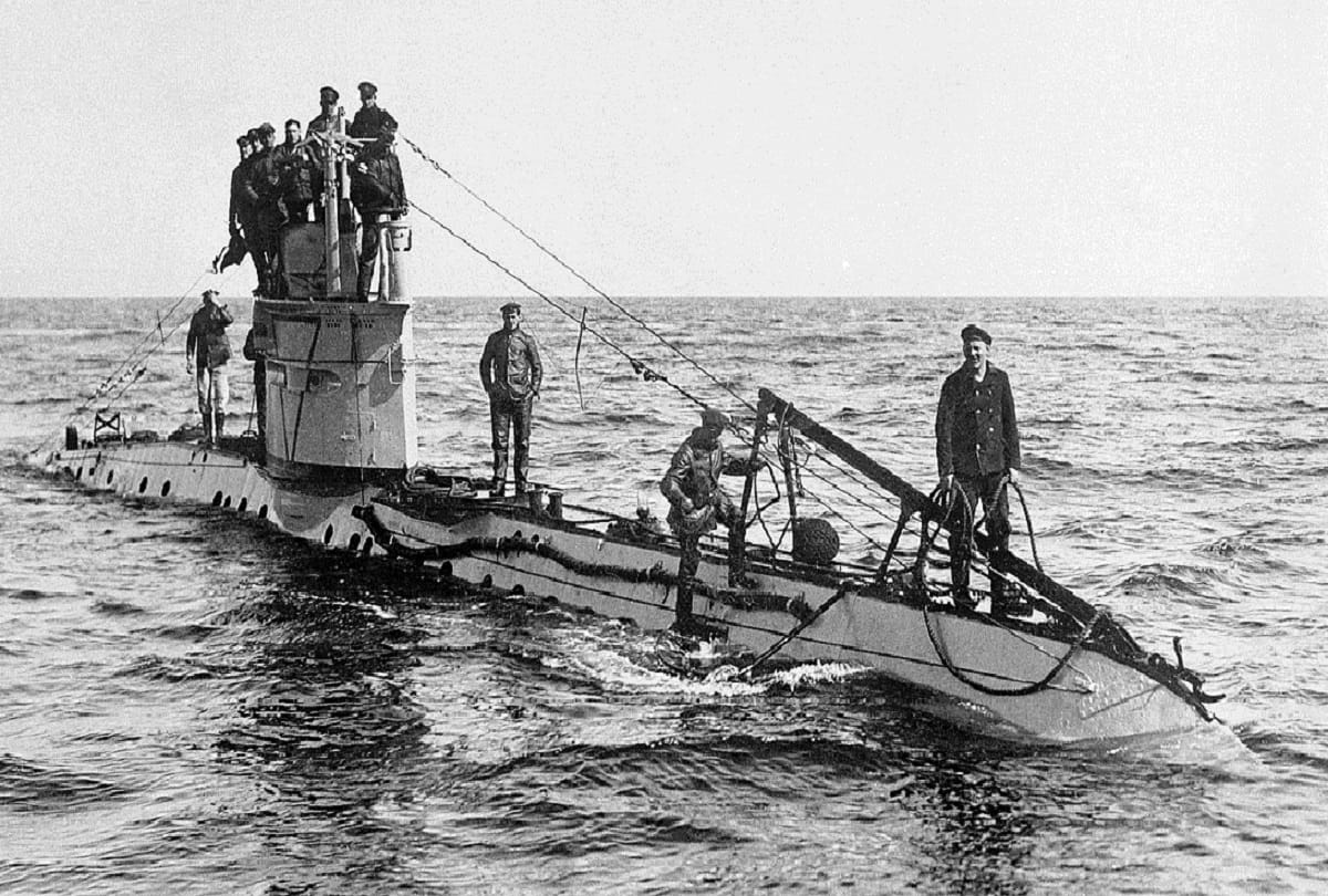 first world war german submarine SM UC-61 debris Found at Sea shore