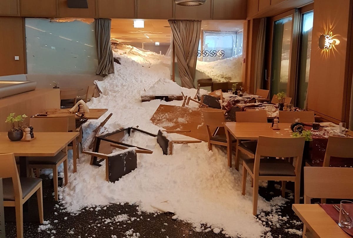 Avalanche hits santis hotel in swiss alps 20 died