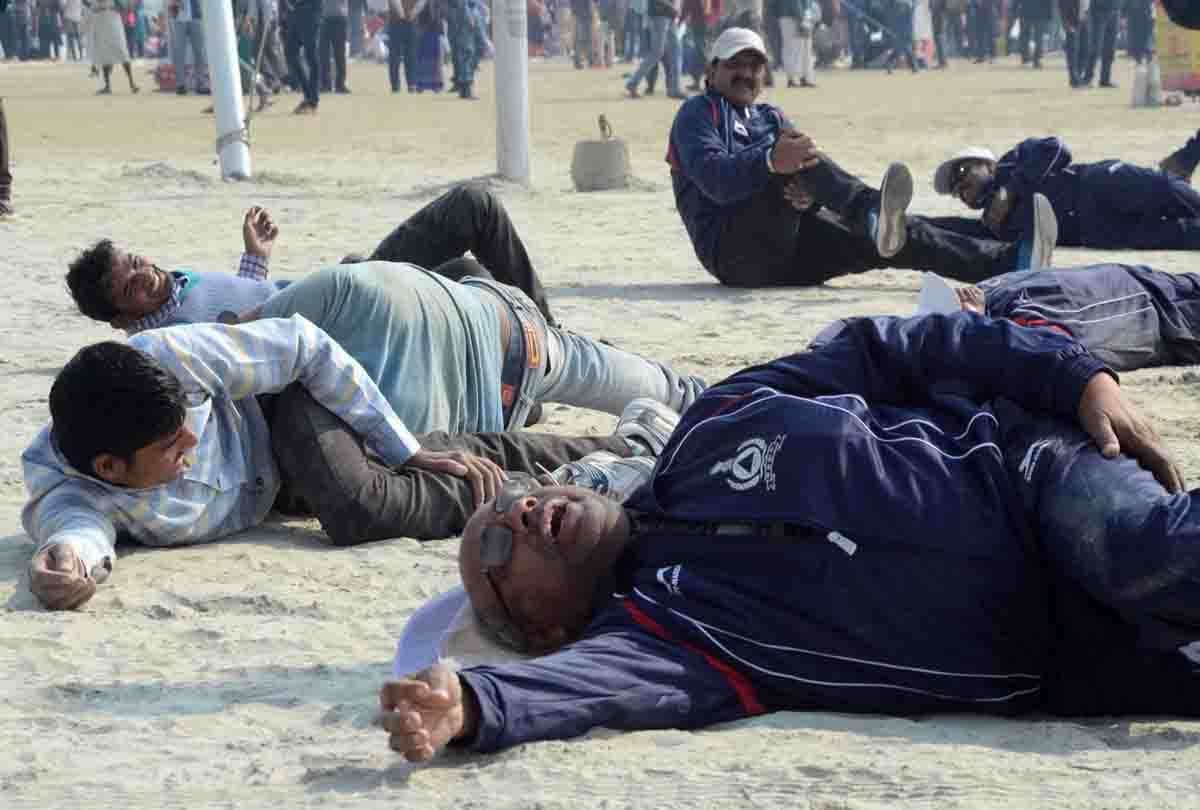 Mock Drill- rescue operation and bomb blast at someshwar mahadev mandir in prayagraj
