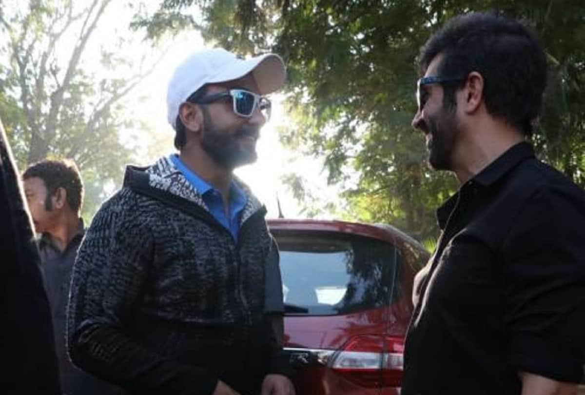 ranveer singh and kabir khan spotted at ground for biopic 83