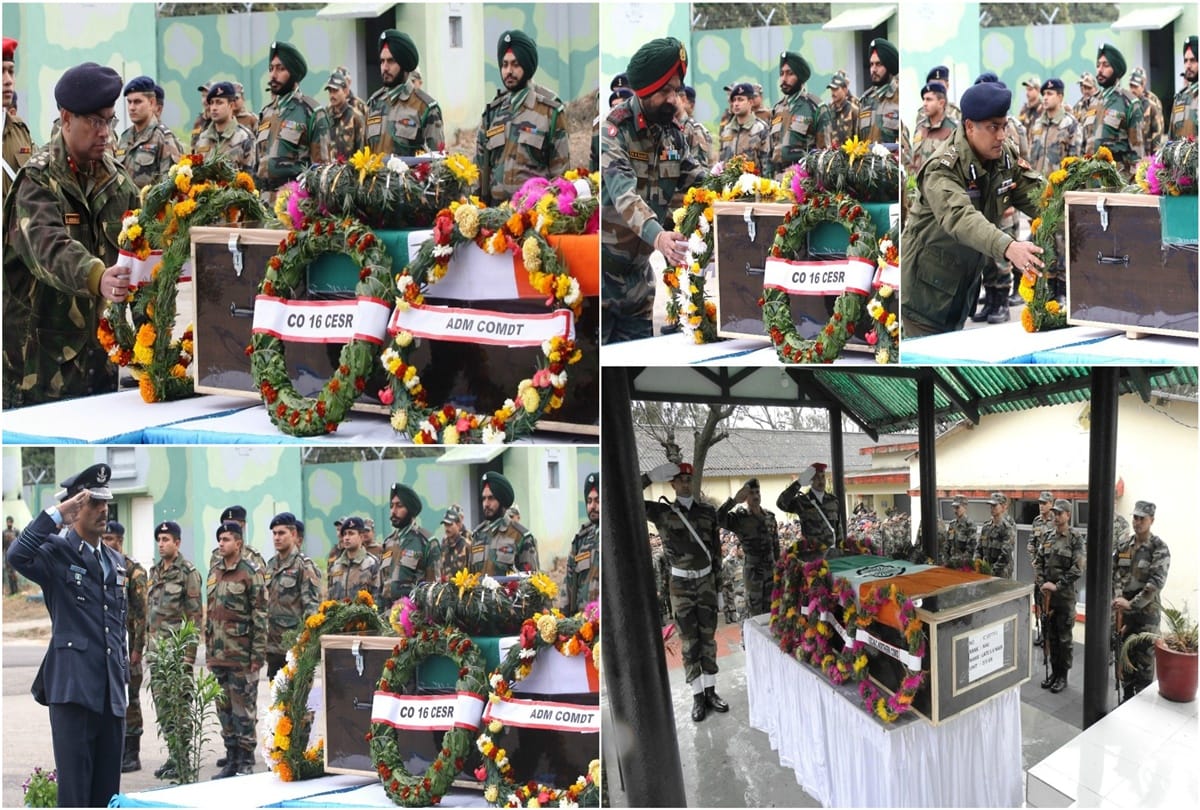 Tributes To Brave Martyr MAJ Shashi Dharan V Nair after mortal transported from Jammu to Pune