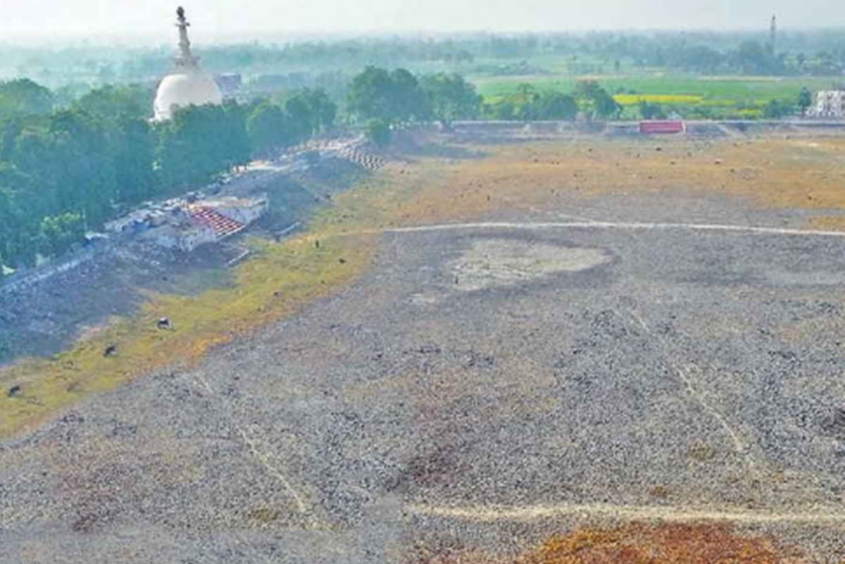 2500 years old historic Abhishek Pushkarini Sarovar dried for the first time