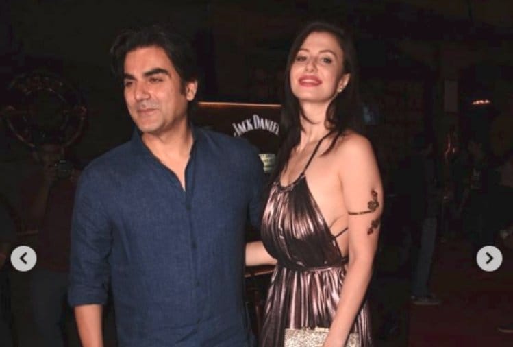 arbaaz khan and georgia andriani spotted at mumbai restaurant