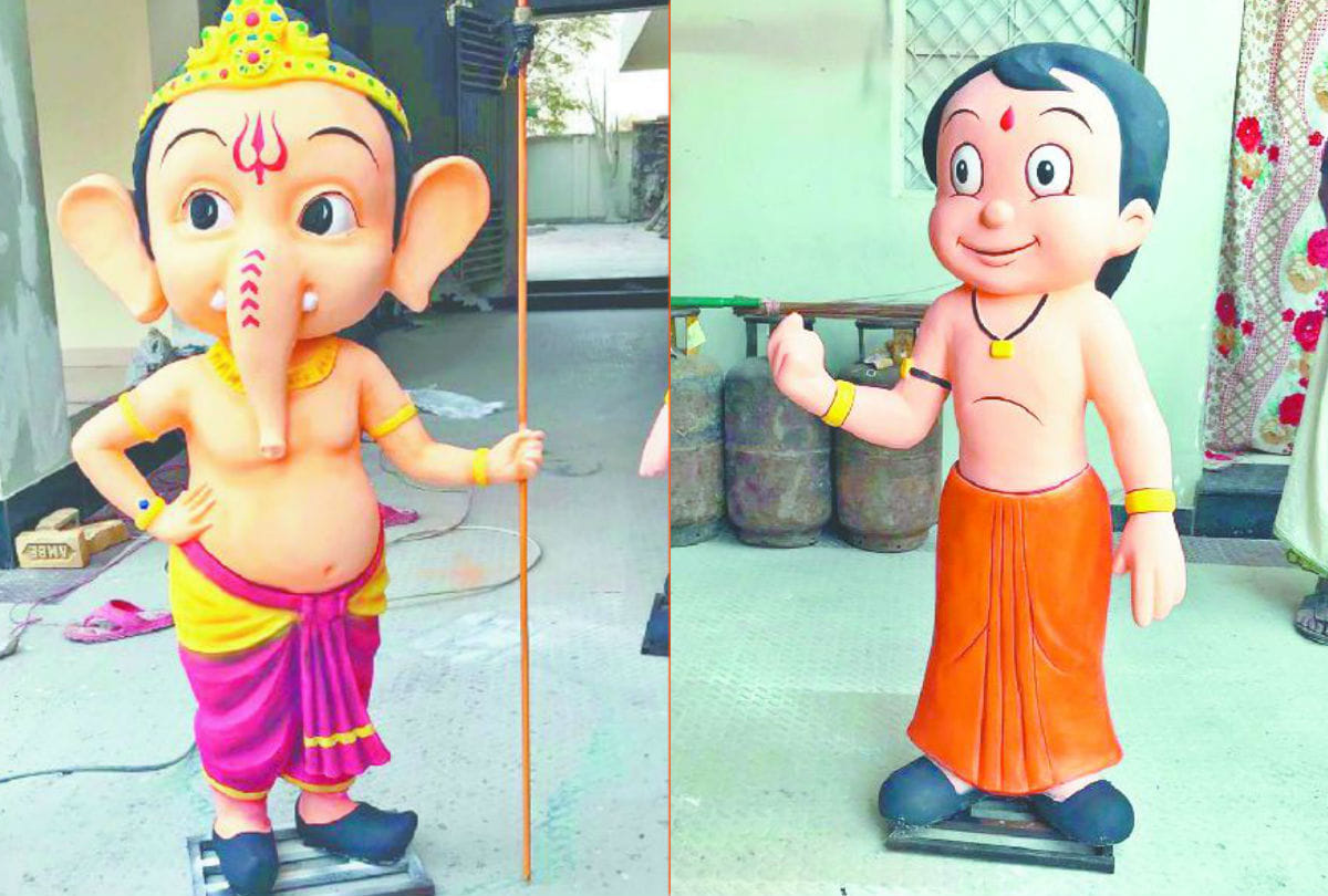 Prayagraj Kumbh 2019 pandals decorated by braj artwork