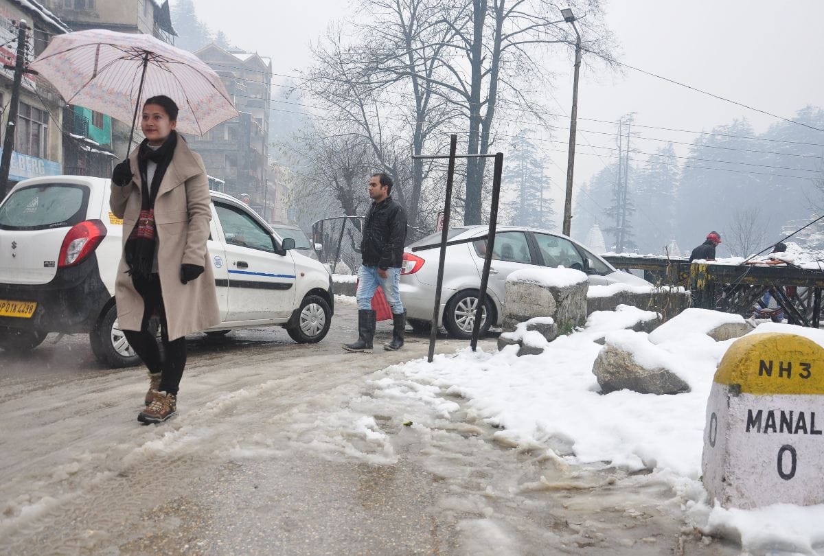 heavy snowfall in manali dalhousie shimla chamba lahaul chamba