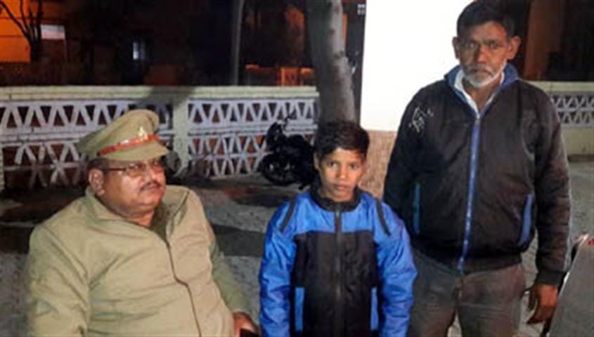 Missing child Jalali joined the Sikandrarau police family