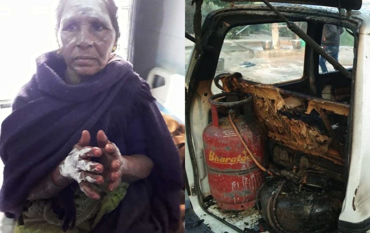 bhadohi school van fire case  administration will gave honour those lady who save lif of child