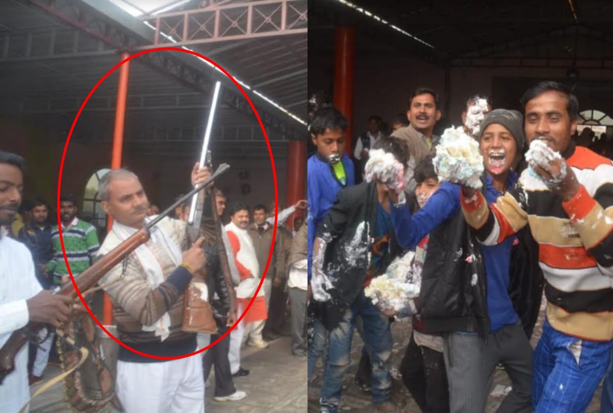 BSP suporter Harsh firing with guns in baghpat on mayawati birth day, people fight over cake