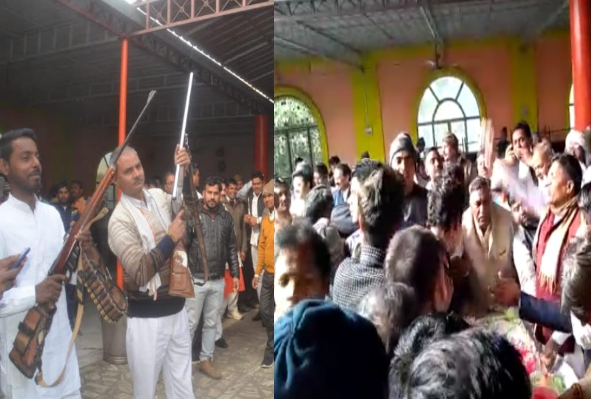 BSP suporter Harsh firing with guns in baghpat on mayawati birth day, people fight over cake