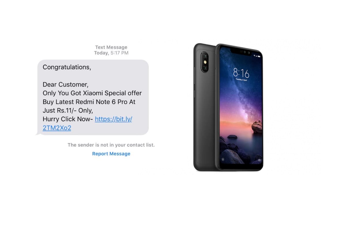 Xiaomi Redmi Note 6 Pro at Rs 11 is fake, dont believe it