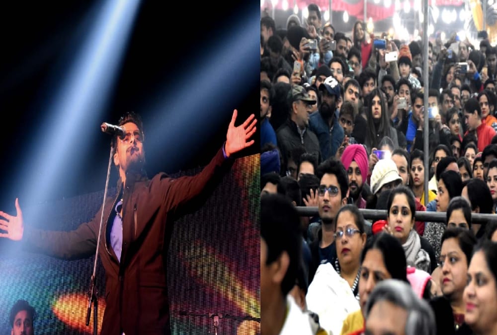 punjabi singer Mankirt Aulakh live performance in haridwar
