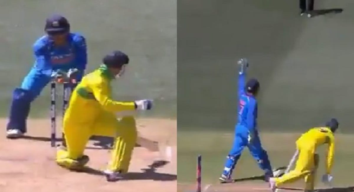 ms dhoni lightning fast stumping video gets viral on social media