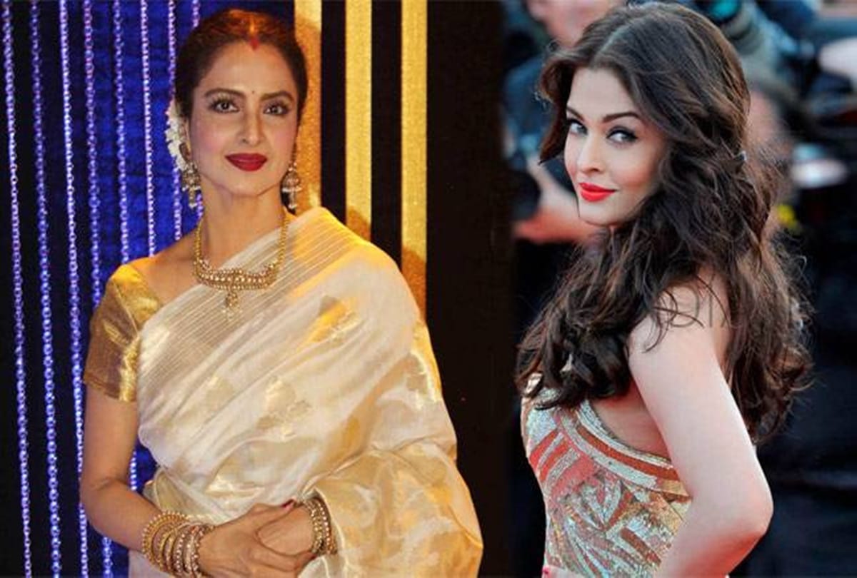 Rekha Hugs Aishwarya Rai Bachchan At An Event And kissed her