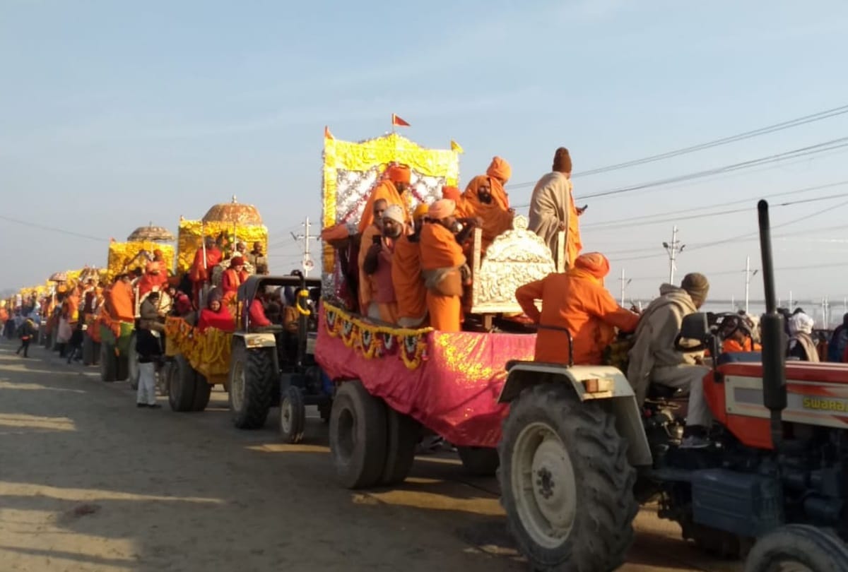 Kumbh shahi snan 2019 Devotees came all over country
