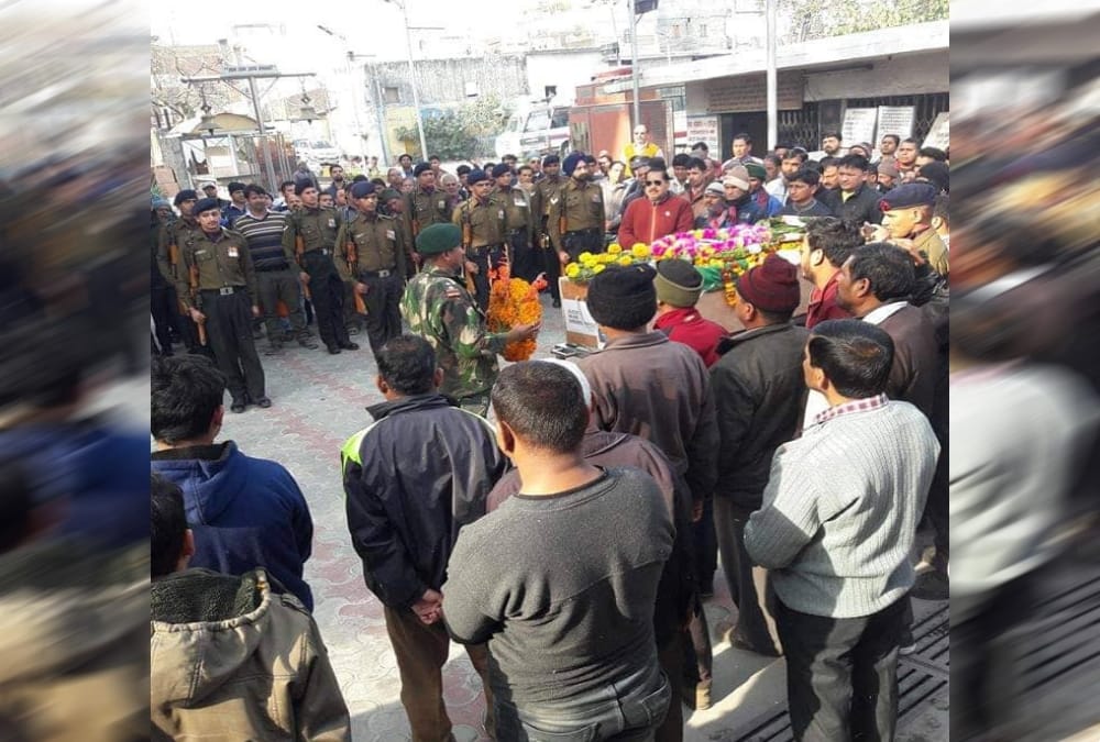 Uttarakhand martyr narendra singh funeral emotional photos