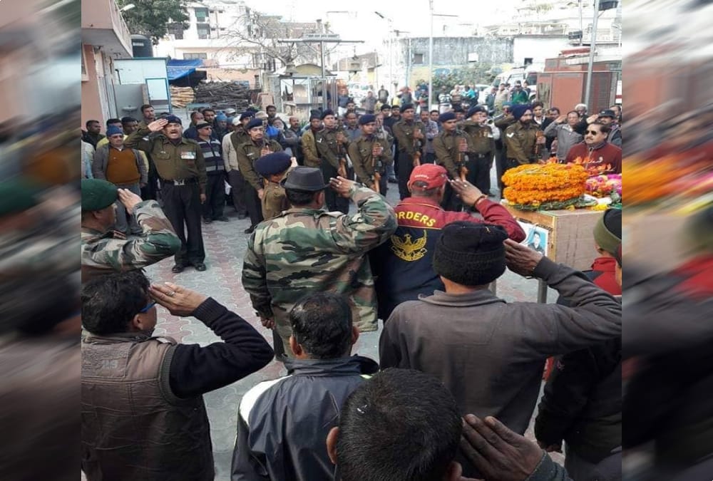 Uttarakhand martyr narendra singh funeral emotional photos