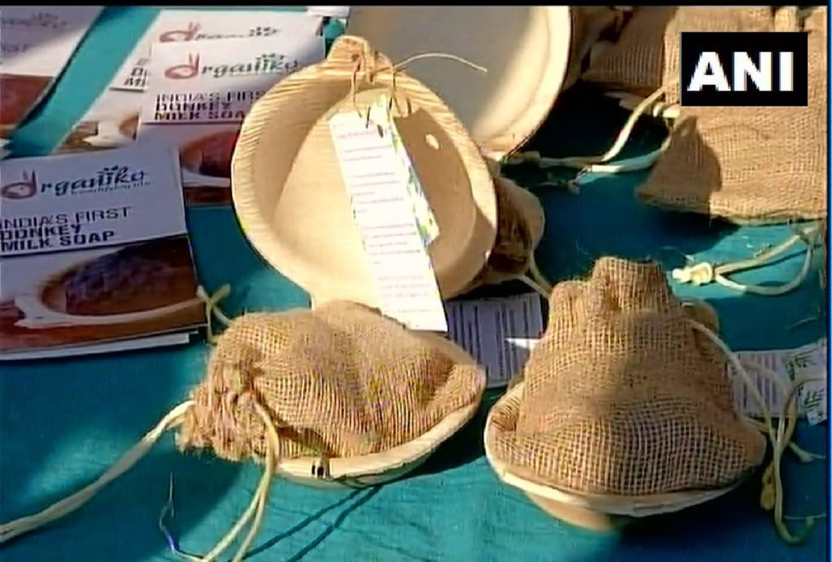 donkey milk soaps being sold at women of india organic festival in chandigarh