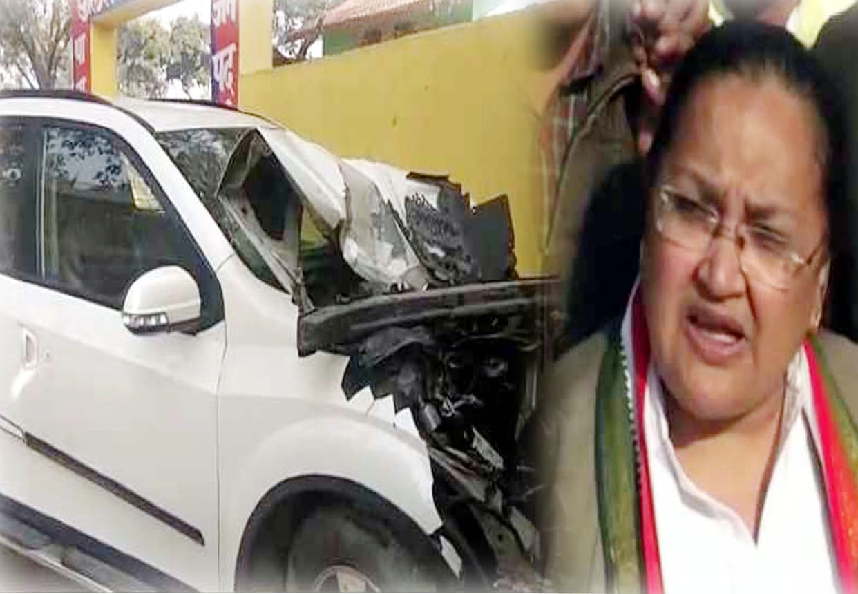 Ex Mla Luis Khursheed injured in a road accident