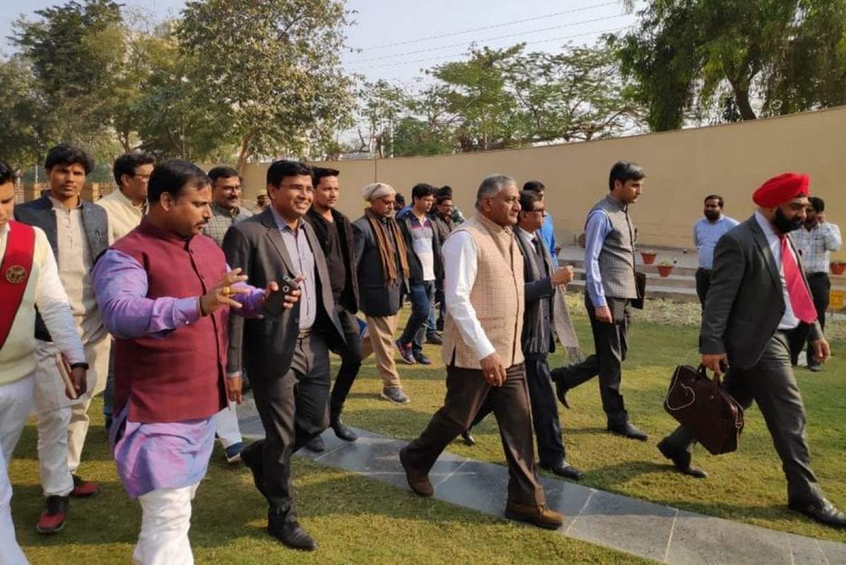 Minister of state for external affairs general VK Singh arrived varanasi