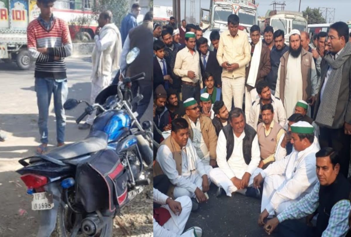 Muzaffarnagar: bikers attack on Bhakiyu national spokesman Rakesh Tikait on meerut road
