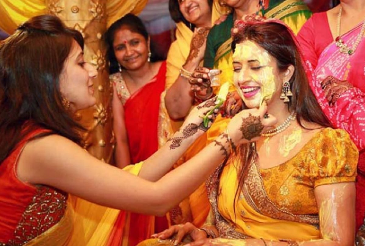 know why haldi apply on  bride and groom skin before marriage