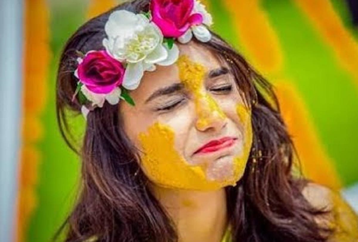 know why haldi apply on  bride and groom skin before marriage