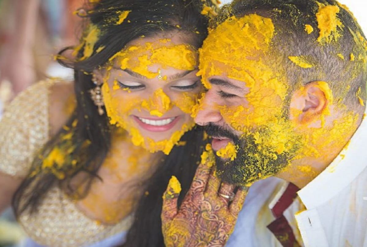 know why haldi apply on  bride and groom skin before marriage