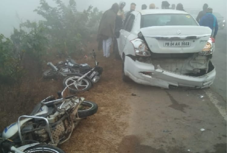 Two people died in road accident in Moga of Punjab