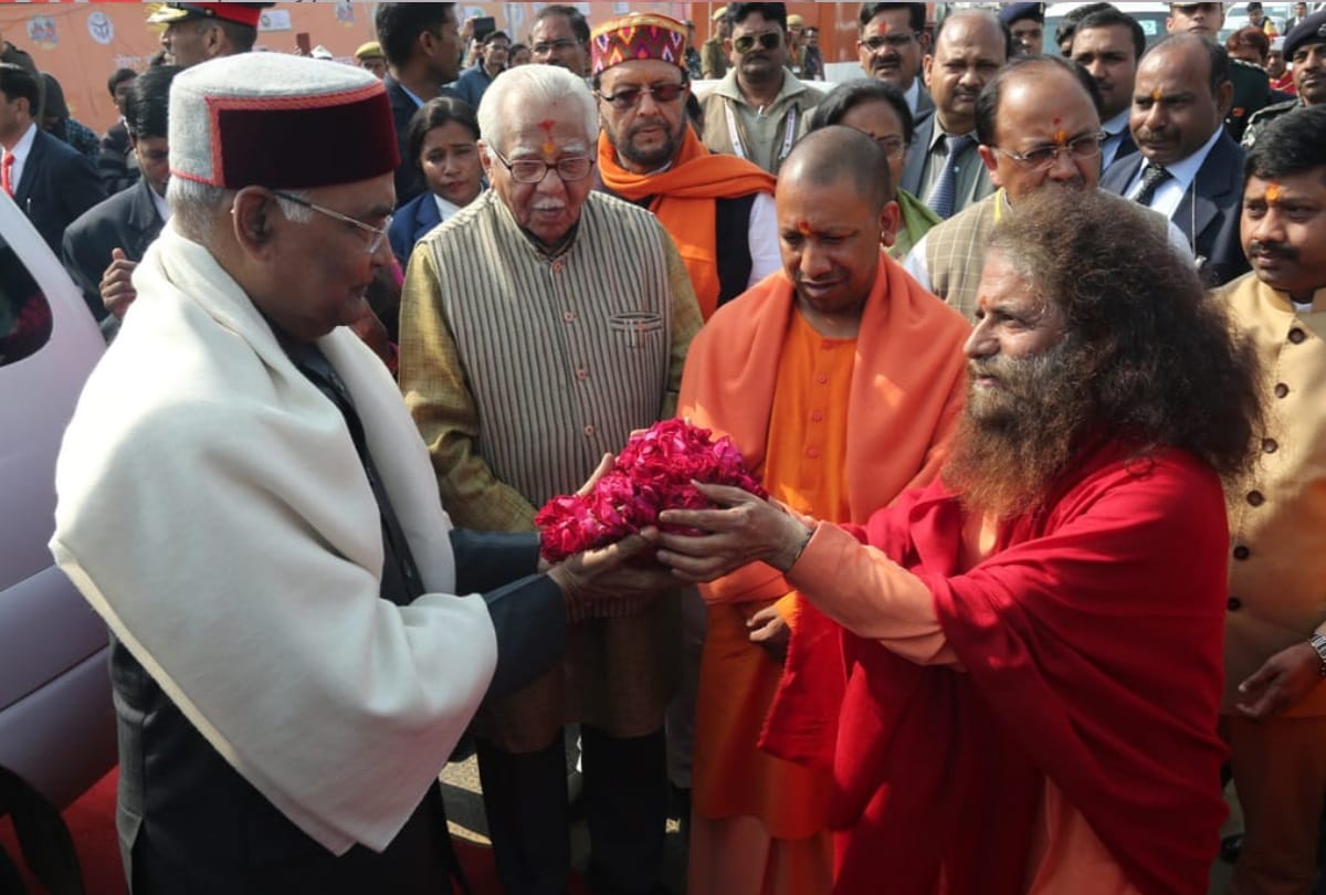 president ram nath kovind visit sangam in kumbh mela 2019