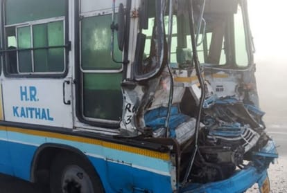 73 vehicles Collision in Haryana, seven people dead
