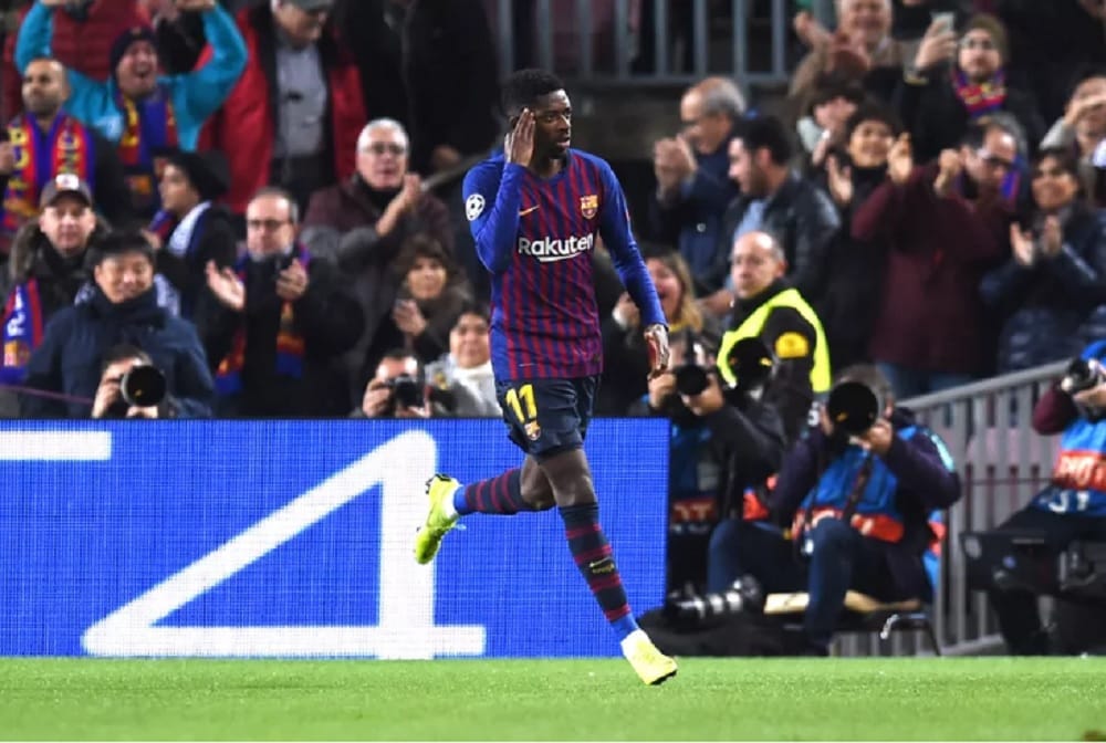 ousmane dembele double goal to barcelona enters semi final to beat levante 