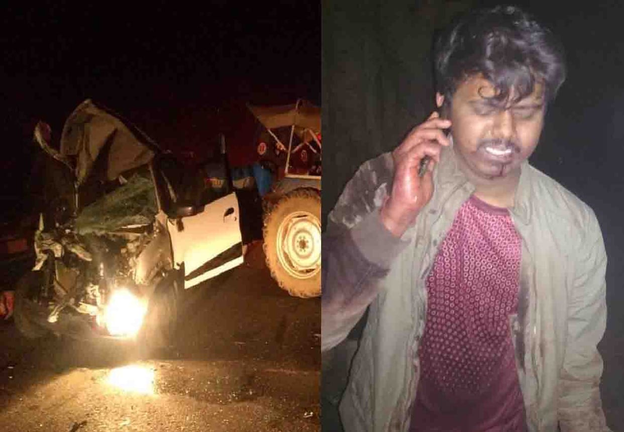 car accident in auraiya woman dies
