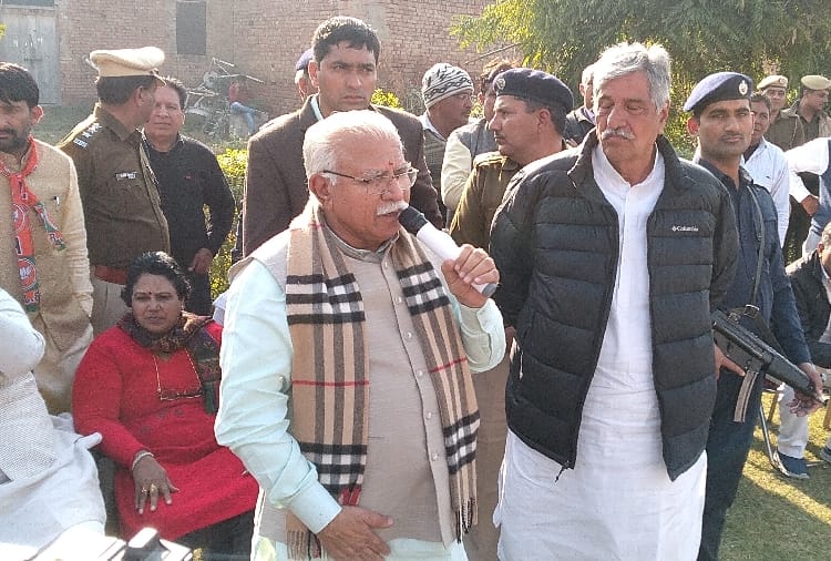 CM Manohar Lal visit Kandela village of jind