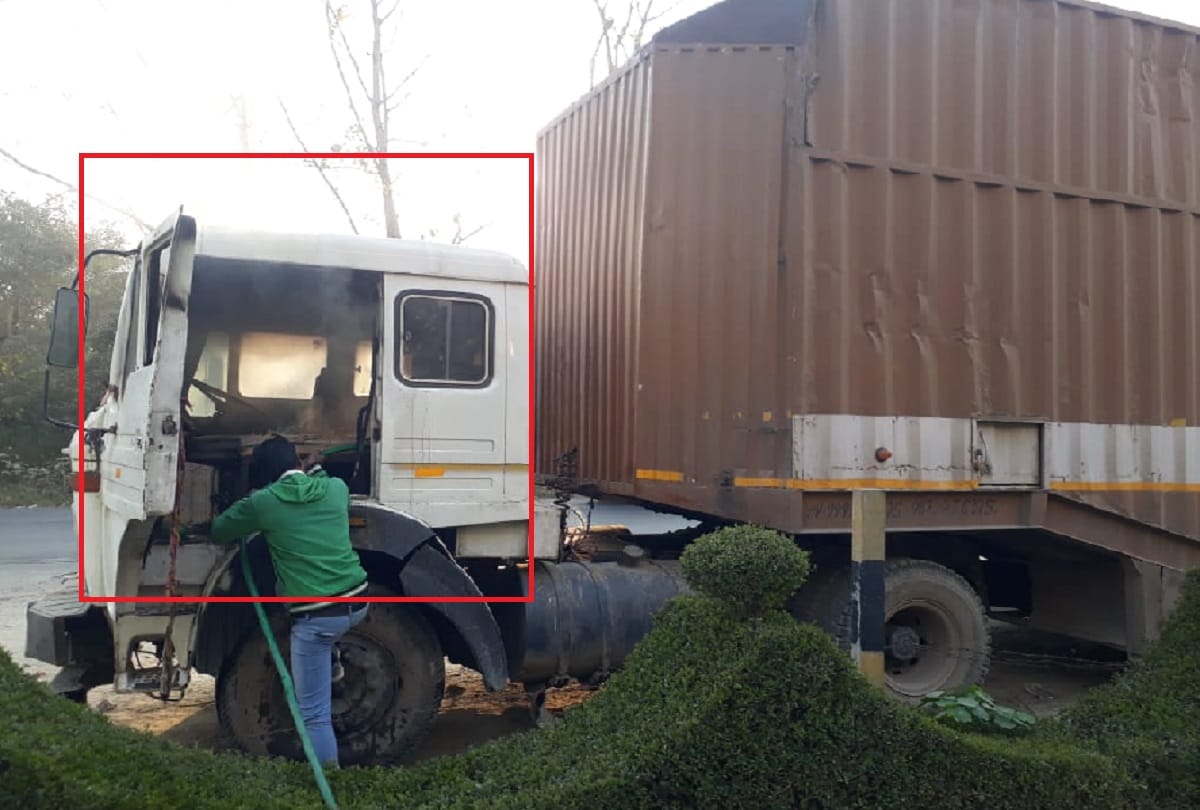 Meerut, A container fire and Survived a big accident
