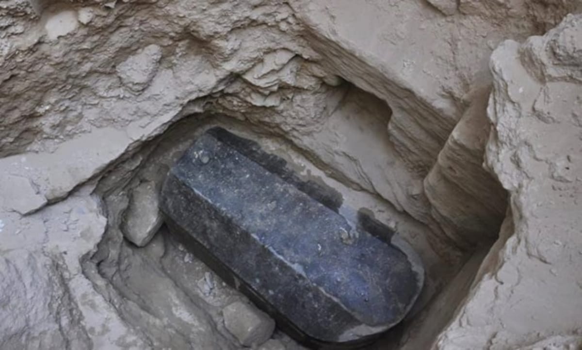 Egypt Alexandria city sarcophagus found three decomposed mummies after sewage leak