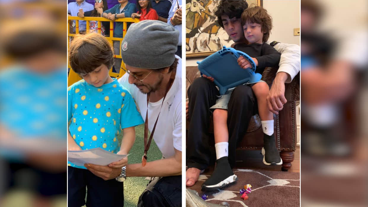 Shah Rukh Khan's sons Aryan Khan and AbRam personify sibling love in this latest photo see here