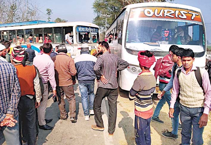 students beat bus driver in milak