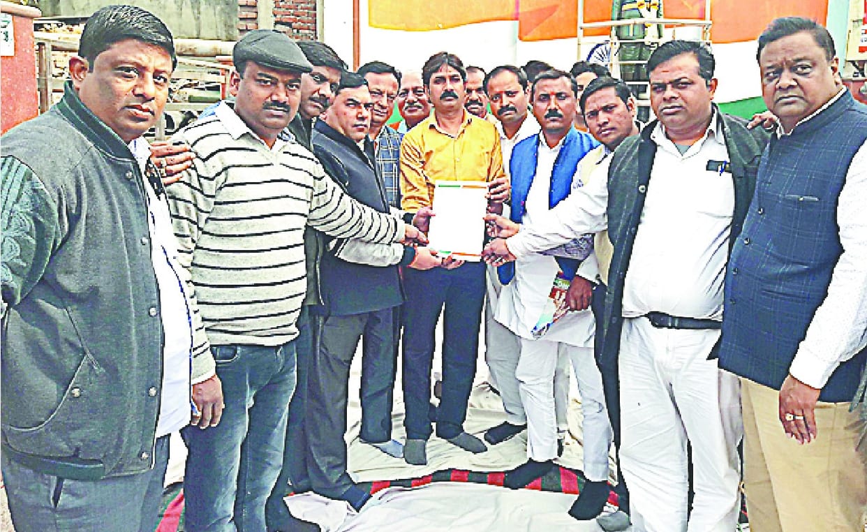 Protest against building and burning water