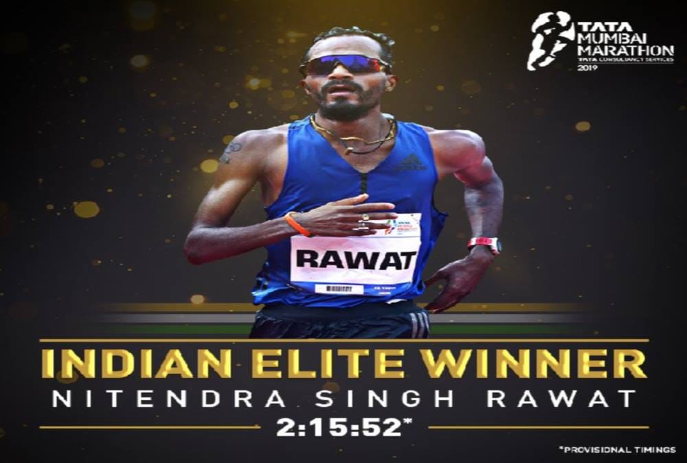 Olympian Nitendra singh rawat wins gold thrice in Mumbai marathon