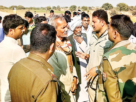Old man trampled by the truck