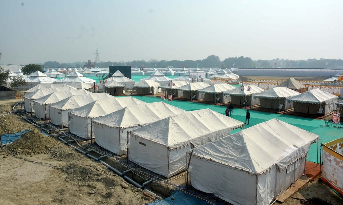 Spa and massage facility with spirituality and culture available in tent city