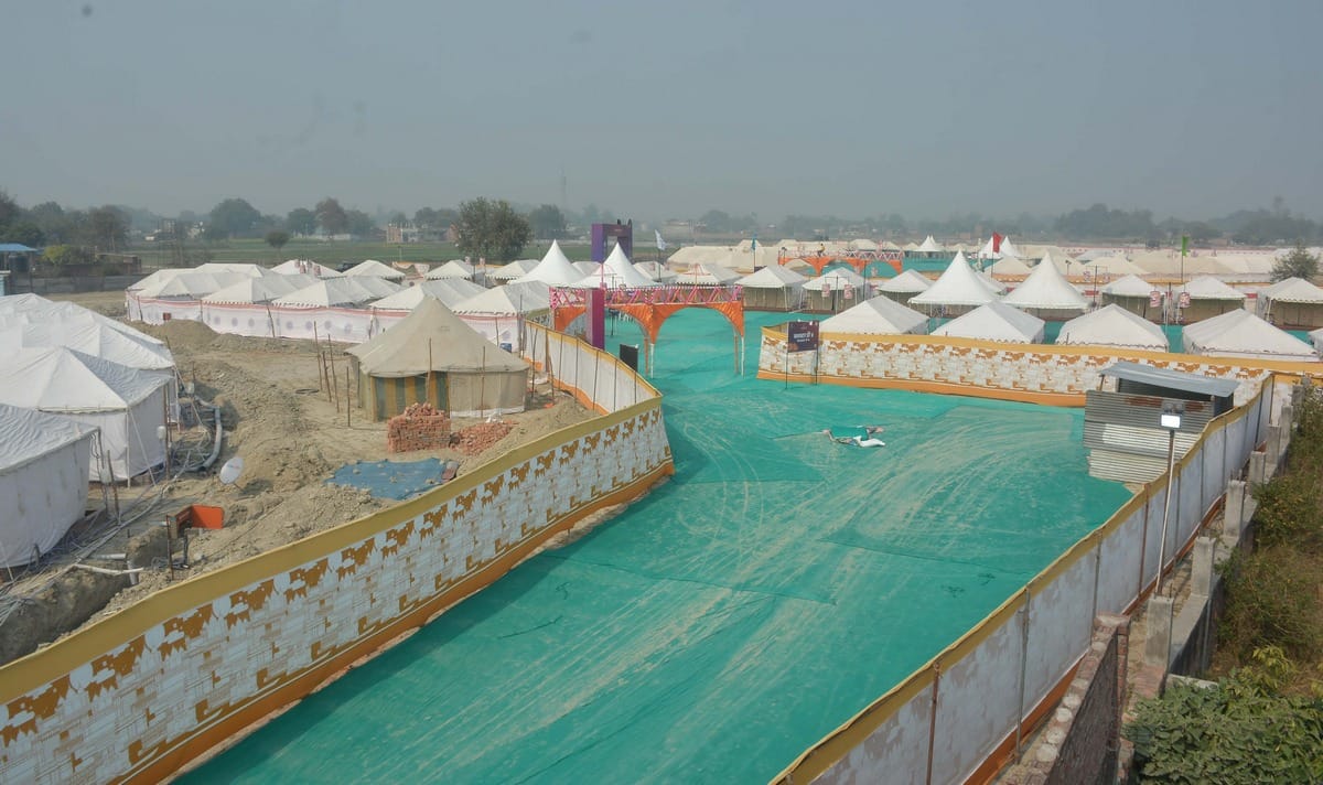 Spa and massage facility with spirituality and culture available in tent city